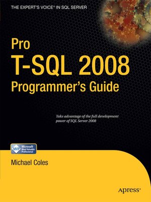 cover image of Pro T-SQL 2008 Programmer's Guide